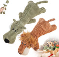 2026 New Dog Toys,Indestructible Plush Dogs Toy for Aggressive Chewers,Squeaky Durable Chew Toy for Indoor Pups Teething, Stuffed Toys for Small Medium Large Dogs (A-Yellow+Green)