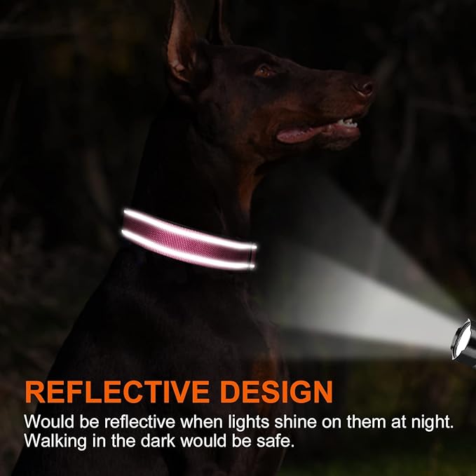 Joytale Personalized Dog Collars with Engraved Name Plate, Silent No Jingle Custom Nylon Collar with Fixed ID Tag, Reflective Soft Neoprene Padded Breathable for Puppy and XSmall Dogs, Neon Pink
