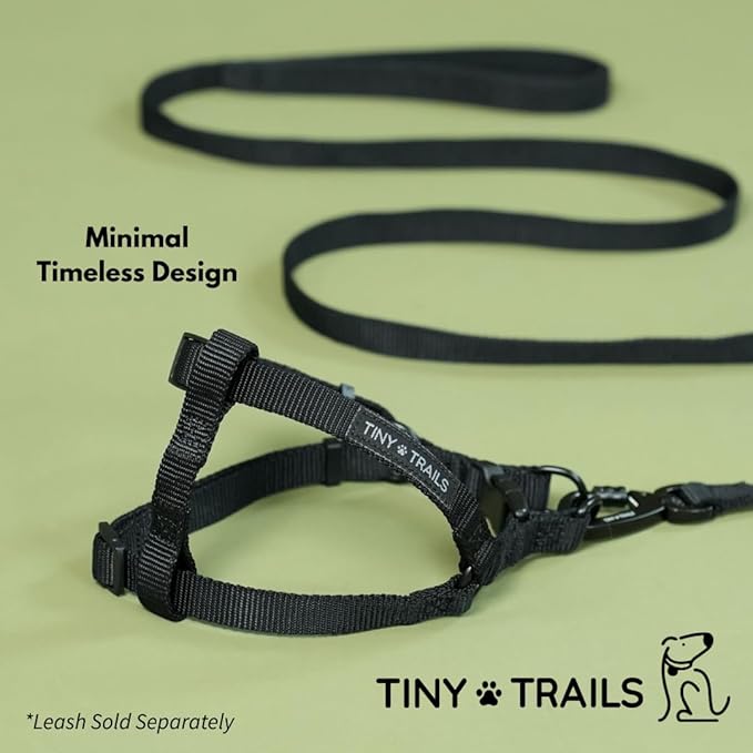 Step-in Dog Harness for Medium Sized Breeds – Adjustable No-Pull Soft Vest, Secure, Lightweight & Comfortable Premium Nylon, Black (Medium – 18"-26" Chest Girth)