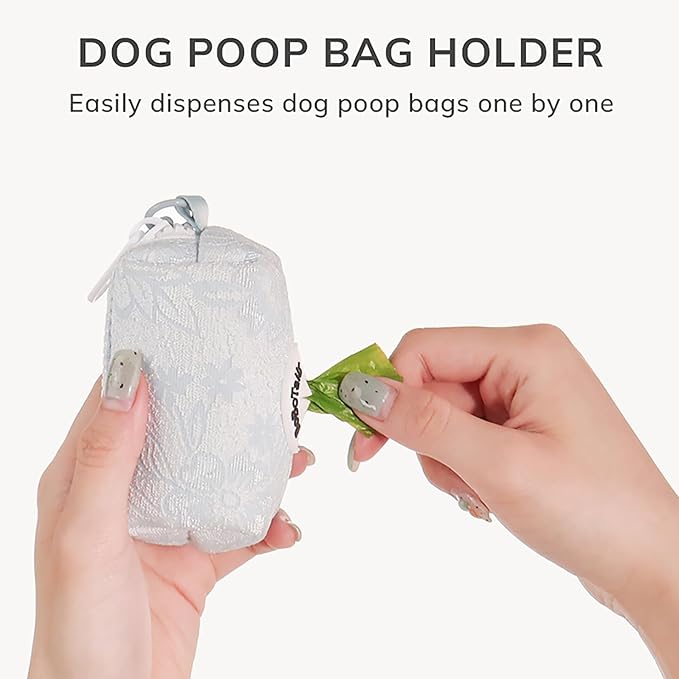 Dog Poop Bag Holder with Clip, Stylish Doggy Waste Bag Dispenser for Dog Leash, Durable Portable Poop Bag Carrier No Include Poop Bag Inside