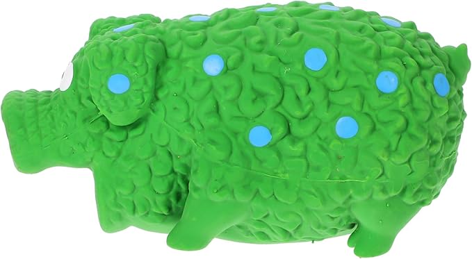BESPORTBLE Sturdy Latex Squeaky Pig Dog Chew Toy Interactive Teeth Grinding Toy for Small Dogs Puppies for Teething and Playtime