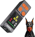 Dog Bark Deterrent Devices, Anti Barking Device for Dogs with Four Emitters, 59 ft Range, LED Flashlight, Rechargeable Handheld Trainer, Safe & Effective, Stop Neighbors Dog (Black)