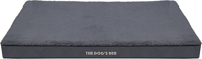 The Dog’s Bed Orthopedic Standard Foam Dog Bed Mattress, Plush Fabric, Grey, XXL