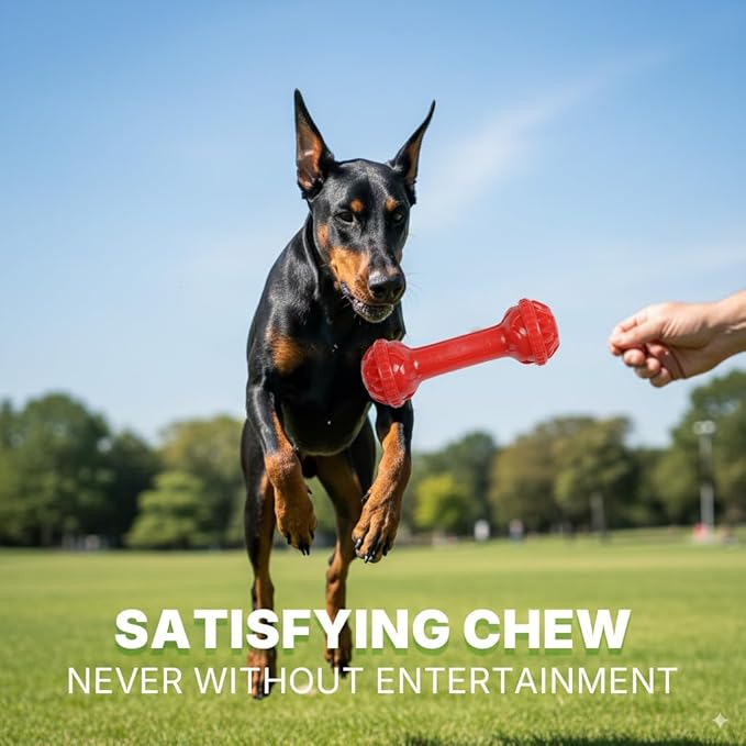 Dog Bone Chew Toy with Treat Dispenser - 2 Pack Tough Dog Toys for Teeth Cleaning, Interactive Puzzle Feeder for Small, Medium and Large Dogs