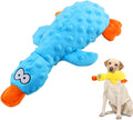 Dog Toys for Aggressive Chewers, 2026 Upgraded Duck Indestructible Dog Toys, Squeaky Plush Dog Puppy Chew Toys for Boredom Relief, Cute Yellow Duckling Plush for Playtime (Blue)