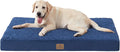 Bedfolks Orthopedic Dog Bed for Extra Large Dogs - Egg Foam Dog Crate Bed with Removable Waterproof Cover, Pet Bed Mat Suitable for Dogs and Pets Up to 90 lbs (41 x 29 x 3.5 inches, Navy)