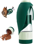 Dog Water Bottle Dispenser for Walking, Pet Water Feeder Container Portable with Drinking Cup Bowl Outdoor Hiking, Travel 20OZ Large Green