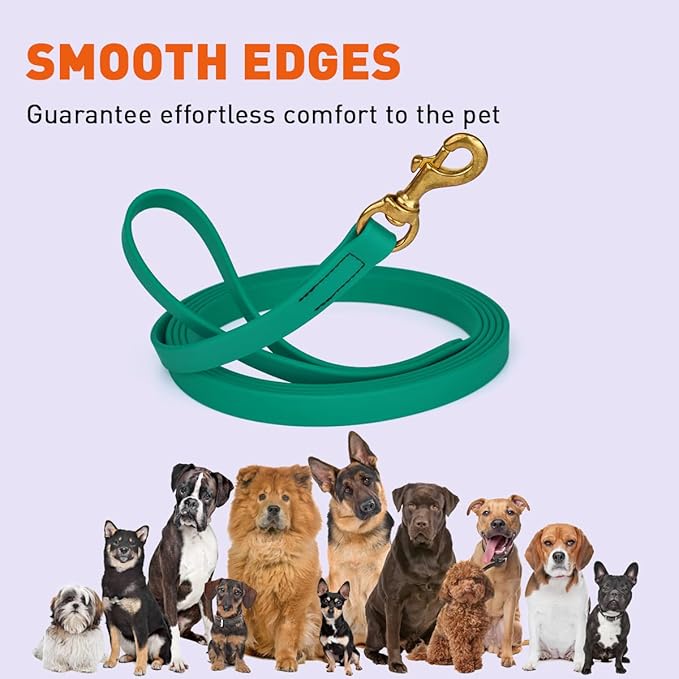 Viper K9 Biothane Working Dog Leash Waterproof Lead for Tracking Training Schutzhund Dog Sport and Search - Odor-Proof Long Line with Solid Brass Snap for Puppy Medium and Large - Water Friendly