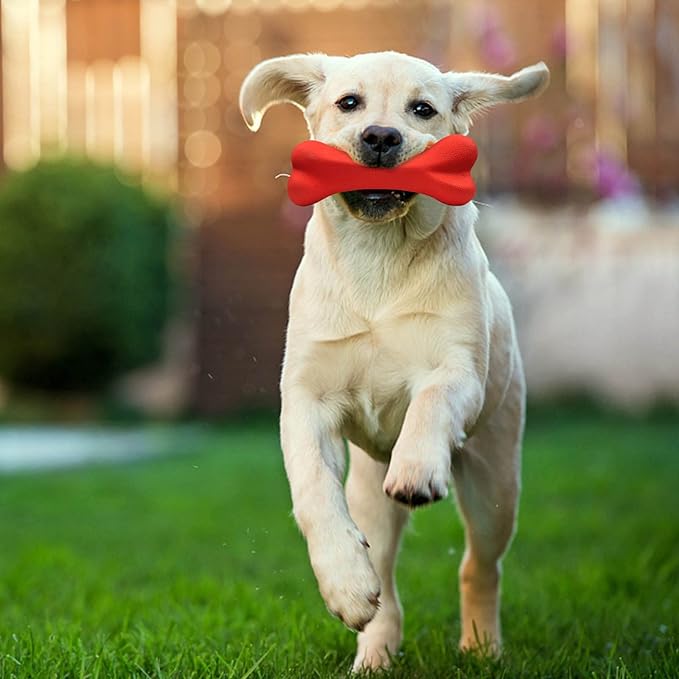 Dog Toys for Aggressive Chewers Dog SuperChewy Tough Dog Bone Toy for Large Medium Dogs Breed Strong Natural Rubber