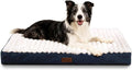 Orthopedic Dog Bed with Firm High-Density Egg Crate Foam, Machine Washable Cover & Non-Slip Bottom for Medium & Large Breeds (Blue, 35" L x 22" W x 3" H)