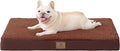 Bedfolks Orthopedic Dog Bed for Large Dogs - Egg Foam Dog Crate Bed with Removable Waterproof Cover, Pet Bed Mat Suitable for Dogs and Pets Up to 65 lbs (36 x 27 x 3 inches, Brown)