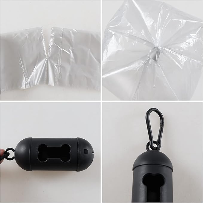 Wekioger 60 Rolls Dog Poop Bags, Pet Waste Bags with 2 Dispenser, 1200 Bags, Blue Black Grey