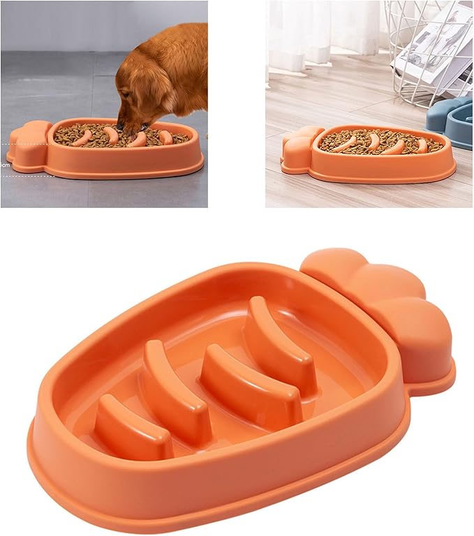 Slow Feeder Cat Bowls, Cat Slow Feeder Prevent Choking 5 Slots Smoothing Anti Slip Sturdy PP Multifunction Cat Food Bowl, Dog Puzzle Feeder Interactive Dog Feeder Puzzle Pet Bowl for Dogs Cats