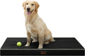 Dog Bed Mats for Large Big Dogs - Orthopedic Dog Pet Bed Thick Egg Foam Crate, Removable Washable Cover, Non-Slip Bottom Durable Dog Crate Bed Mat (Black, XXL(47''x29''x4''))