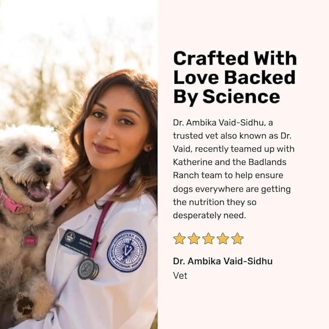 BADLANDS RANCH by Katherine Heigl – Superfood Complete Air-Dried Beef Dog Food – High Protein with Superfoods for Daily Wellness & Consistent Nutrition – 64 oz