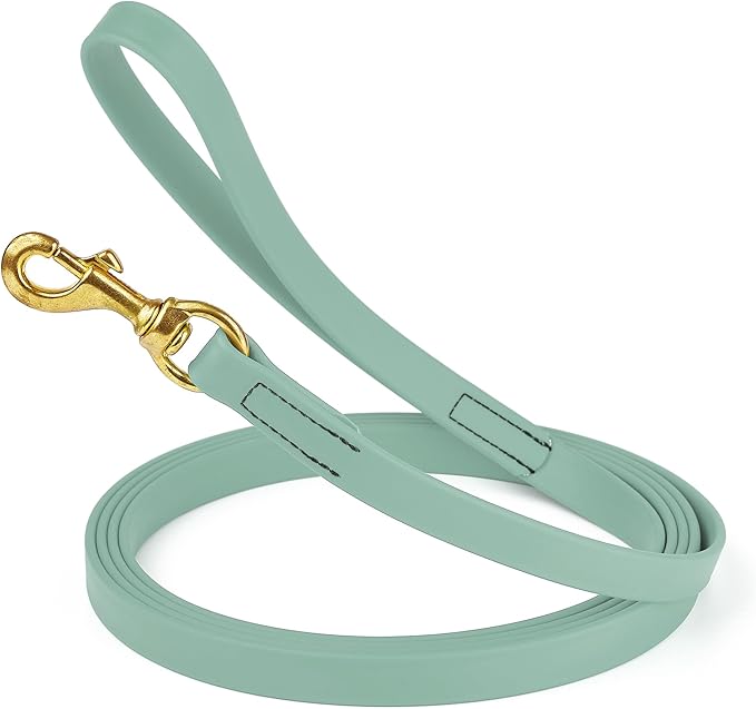 Viper Biothane K9 Working Dog Leash Waterproof Lead for Tracking Training Schutzhund Odor-Proof Long Line with Solid Brass Snap for Puppy Medium and Large Dogs, 33ft Sage Green