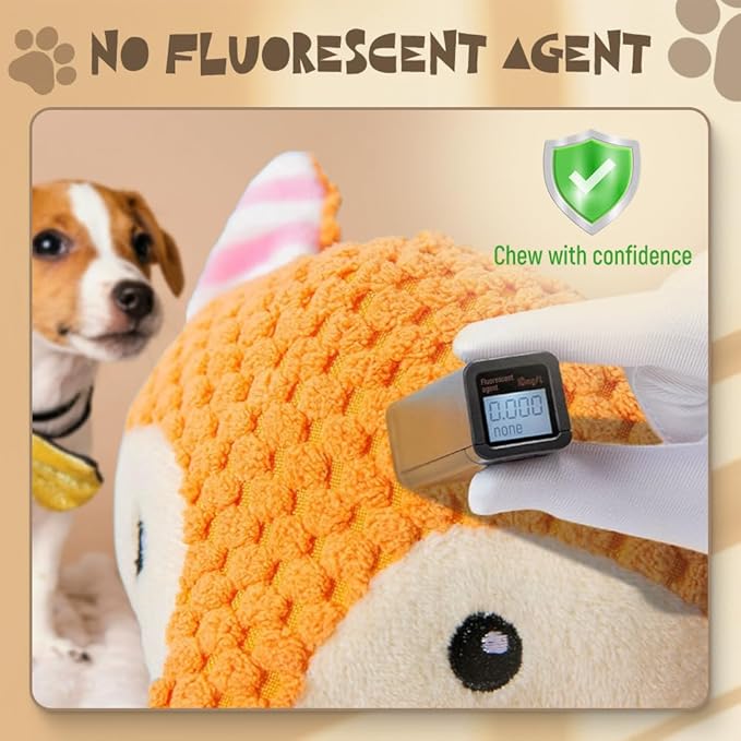 Indestructible Dog Toy, 2026 New Durable Squeak Dog Toys Stuffed Plush, Dog Toy with Squeaker, Squeaky Chew Toy for Small Medium Large Dogs Puppy Teething Toys (Little Elephant)