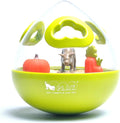 Wobble Ball Interactive Food & Treat Dispensing Puzzle Toy for Puppies & Dogs - Slow Feeder, Mental Enrichment, Forage Skills, Training, Relieves Boredom - Dishwasher Safe, Easy to Clean (Lime Green)