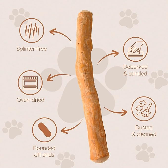 Wildfang® Coffee Wood Dog Chew, XXS – Tough Chew Toys for Aggressive Chewers, Dog Teething Toys for Puppies, Training for Chewing Muscles, Coffee Tree Sticks for XX-Small Dogs (Under 11 lbs)