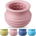 Treat Dispensing Dog Toy, Long-Lasting Interactive Puzzle Toys for Dogs, Stuffable Dog Enrichment Frozen Lick Treat Toy for Boredom, BPA Free Silicone Fetch Catch Chew Toy (Pink,L)