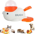 Duck Cat Treat Dispenser, Little Yellow Duck Cat Toy Treat Feeder, Ducks Puzzle Feeder for Cats, Interactive Ducks-Shaped Puzzle Feeder for Dogs, Slow Feeder for Pet Eating & Iq Training (White)