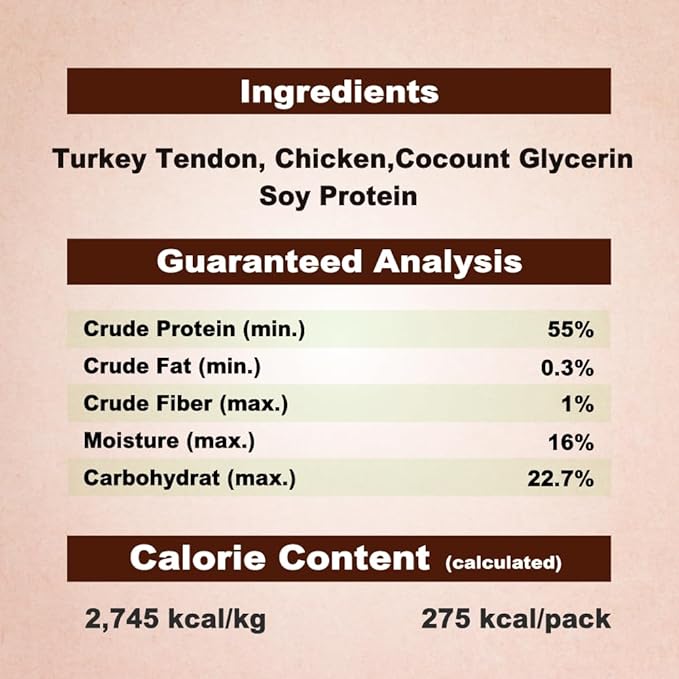 A Freschi srl Turkey Tendons for Dogs, Healthy Dog Treats, Rawhide-Free Puppy Chews, All Natural, Hypoallergenic Dog Treats, USA-Sourced Dog Snack, Dog Biscuit, Braided Sticks, 3.5 oz Pack