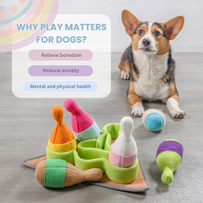 Interactive Dog Puzzle Toy | Anti Boredom and Mental Brain Stimulation | Snuffle Mat for Dogs | Enrichment Slow Feeding Eating Game | Small Medium Large Dogs