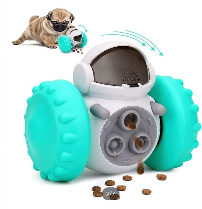 GRETEGO G&GO Dog/Cat Interactive Slow Feeder Puzzle Toy, Cognitive Dog Toys, Dog Treat Dispenser Toy, Interactive PetsToys for Indoor, Treat Dispensing Dog Toys, Slow Eating Dog Bowl (Blue)