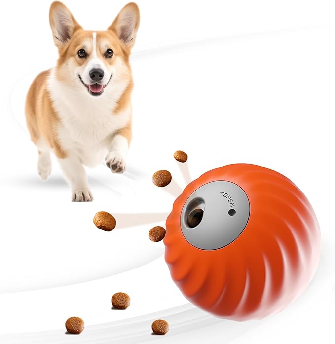 Star&Mi Interactive Dog Ball Toy, Smart Motion Pet Ball with Treat Dispensing, Dog Puzzle Toys for Mental Enrichment, Interactive Dog Toys to Keep Them Busy, TPU & Nylon Dog Toy Balls for Dogs