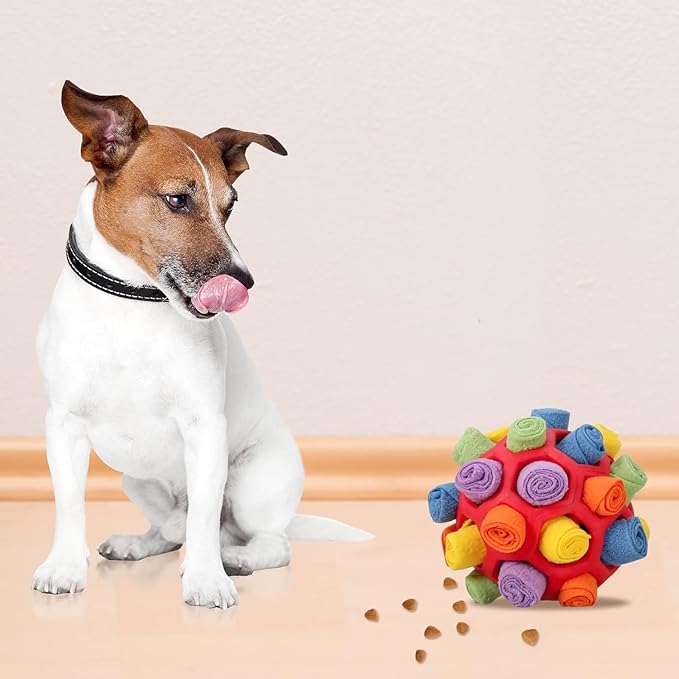 Snuffle Ball for Dogs | Enrichment Toys for Dogs | Colorful Bite-Resistant Pet Snuffle Ball Toy | Interactive Dog Treat Puzzle Toys | Portable Pet Snuffle Ball Toy for Small & Medium Dogs