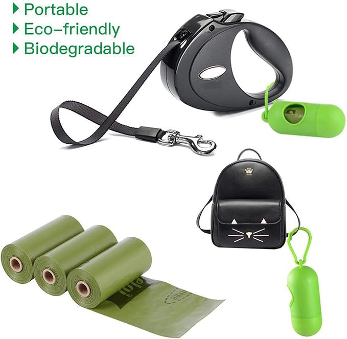 Dog Poop Bag Biodegradable Scented: Leak Proof Dog Waste Bags With 1 Dispenser, 18 Rolls Refills Poop Bags -450 Counts