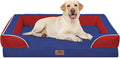 Comfort Expression Orthopedic Dog Bed for Extra Large Dogs 42x30 Inch, Waterproof Egg Crate Foam XL Pet Bed with Removable Bolsters, Dog Couch with Washable Cover & Non-Slip Bottom, Classic Tri-Color
