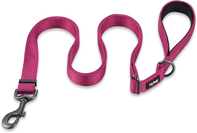 Hyhug Nylon Adjustable 4-6ft Dog Leash with Soft Neoprene Padded Handle, Durable Heavy Duty Leash with Easy-to-Use Bolt Snap, Ideal for Jogging Outdoor