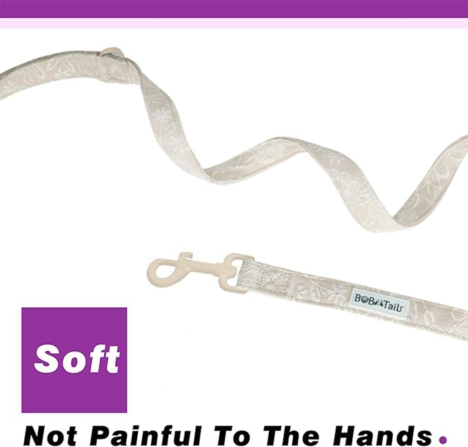 5 FT Stylish Dog Leash, Soft Dog Leashes with Comfortable Padded Handle, Metal Carabiner Clip, Strong No Pull Pet Leash for Small Medium Dogs for Walking, Shopping and Running