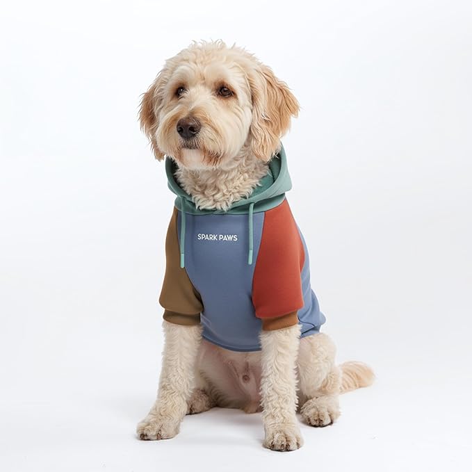 Spark Paws Dog Hoodie – Premium Dog Sweater for Small, Medium, and Large Dogs | Warm Outfits for French Bulldogs, Pitbull, Puppy, Winter Jacket Alternative - Alpine - 2XL