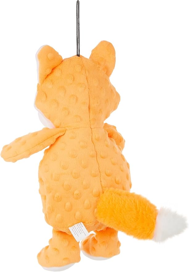 PETLOU Dog Plush Toys,Interactive Stuffed Dog Squeaky Toys Chew Dog Toys for Medium Dog Small Large Dogs,Dotty Friends Dog Toy (12 INCH, Dotty Friends-Fox)
