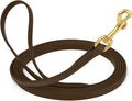 Viper Biothane K9 Working Dog Leash Waterproof Lead for Tracking Training Schutzhund Odor-Proof Long Line with Solid Brass Snap for Puppy Medium and Large Dogs, 10ft Dark Chocolate Brown