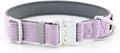 Plutus Pet Reflective Dog Collar with Aviation Aluminum Buckle, Neoprene Padded for Comfort, Lightweight, Heavy Duty Nylon Collar for Puppy Small Medium Large Dogs (Lilac Purple, XL)