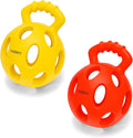 Durable Dog Chew Ball Toys - Interactive Tug-n-Toss Rubber Ball with Handle for Tug of War and Fetch, Kettlebell-Inspired Design, Ideal for Small, Medium, and Large Dogs, 3.94"x5.2" (2-Pack)