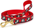 Up Country, Dog Lead Hearts and Flowers Pattern Leash with D-Ring, 5 Foot 1" Wide