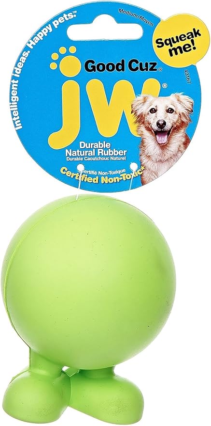 JW Pet Cuz Assorted Good Cuz Rubber Dog Toy Medium