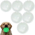 petizer 6 Pack 3.5’’ Glow in The Dark Ball - Squeaky Glow Dog Ball, Spiky Durable Dog Fetch Toys for Medium Large Dog Teething Chew Toy (3.5’’, Medium/Large)