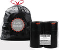 2-4 Gallon Trash Bags Drawstring, 100 Count Bulk, Black & Unscented Small Multi-purpose Garbage Bags for Business Home Bathroom Kitchen Commercial and Industrial