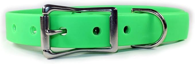 Waterproof Dog Collar (Medium: 14"-18", Green)