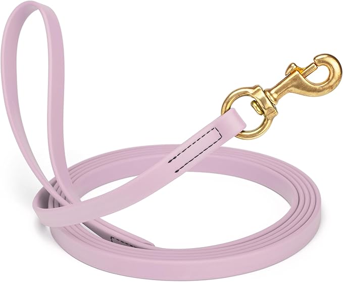 Viper Biothane K9 Working Dog Leash Waterproof Lead for Tracking Training Schutzhund Odor-Proof Long Line with Solid Brass Snap for Puppy Medium and Large Dogs, 15ft Pastel Purple