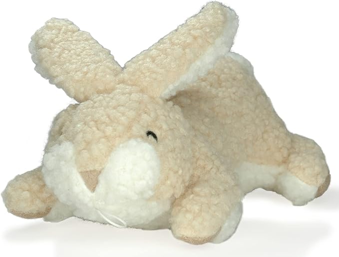 Glory To Dog Large Sherpa Plush Bunny Squeaky Interactive Fetch Dog Toy Stuffed with Fluff and Crinkly Floppy Ears for Medium to Large Breeds
