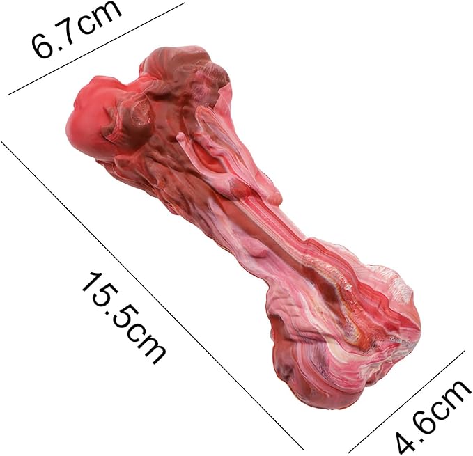 Interactive Wishbone Dog chew Toys for Aggressive chewers, Realistic Tough Dog Bones Products Gifts for Keep Them Busy (A)