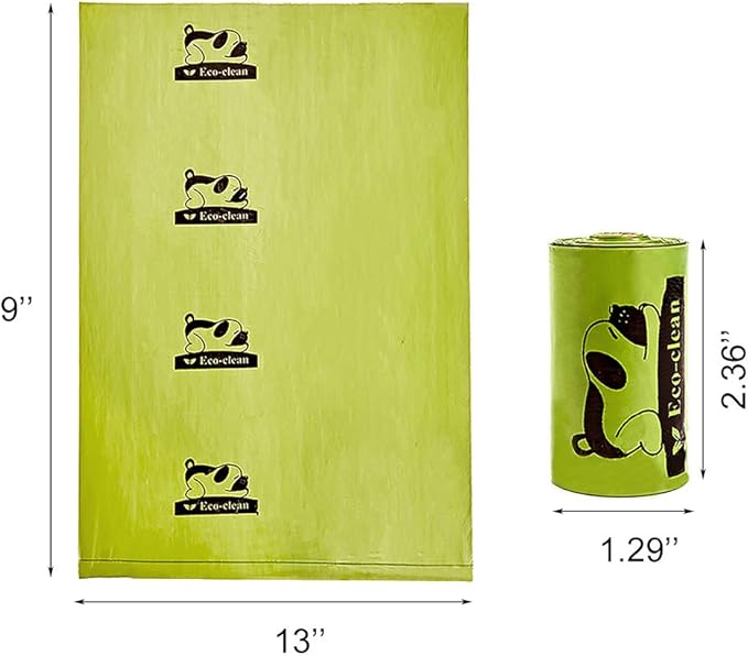 ECO-CLEAN Dog Poop Bags, 60 Rolls / 900 Count Dog Waste Bags with Dispenser and Leash Clip, Unscented, Extra Thick and Strong Poop Bags for Dogs