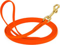 Viper Biothane K9 Working Dog Leash Waterproof Lead for Tracking Training Schutzhund Odor-Proof Long Line with Solid Brass Snap for Puppy Medium and Large Dogs, 10ft Hunter Orange