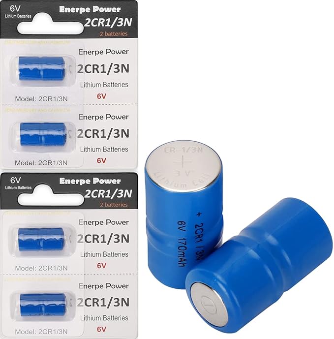 2CR1/3N 6 Volt Replacement Battery Compatible with Pet Stop, Dog Guard, Perimeter and Extreme Dog Collars 4-Pack